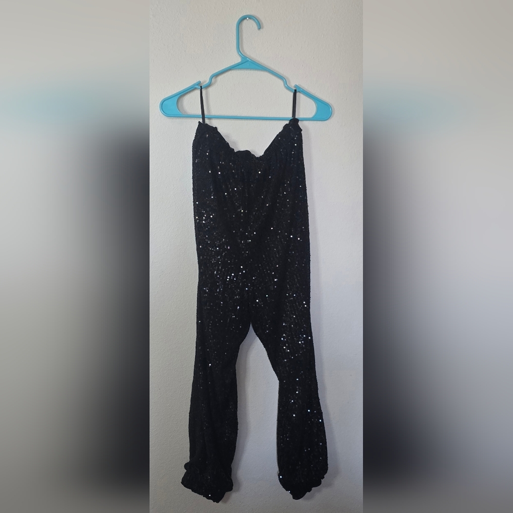 She & Sky Black Sequin Party Holiday Cocktail Pants New Size Small - Picture 4 of 6